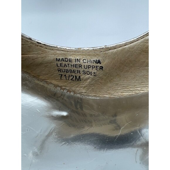 Michael Kors Silver Metallic Peep Toe Sandals Stiletto Heel Shoes Size 7.5 - Picture 6 of 7